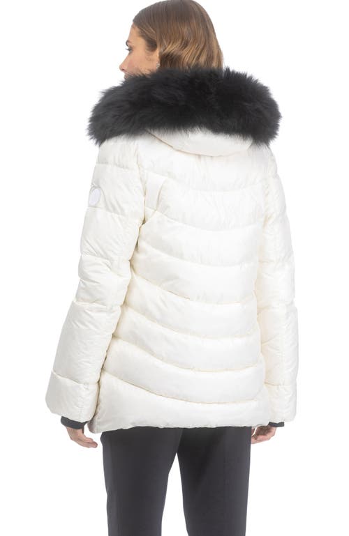 Gorski Apres-ski Mid Jacket With Detachable Toscana Lamb Hood Trim In Neutral