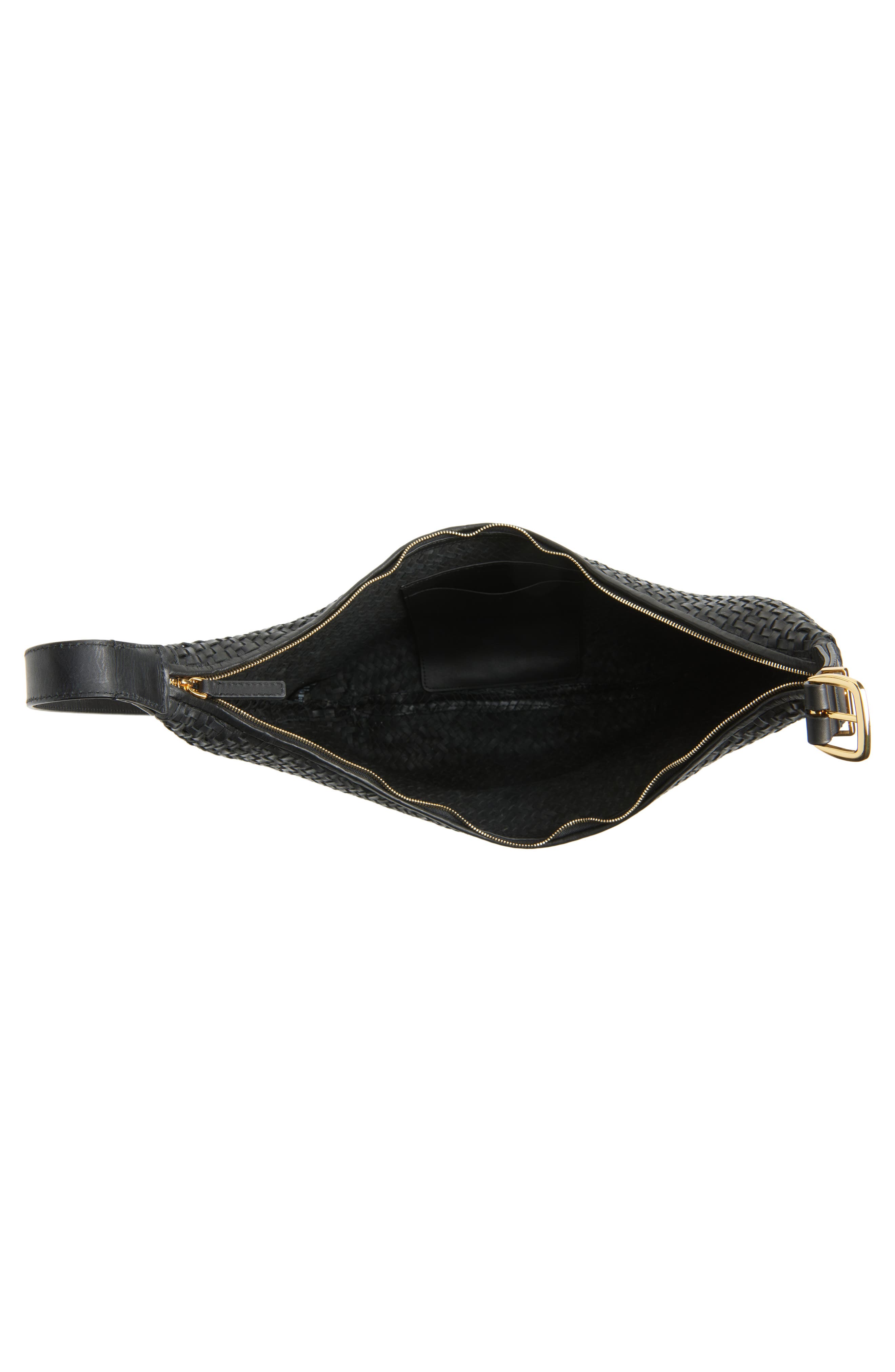 Madewell Essential Curve Shoulder Bag, Alternate, color, True Black