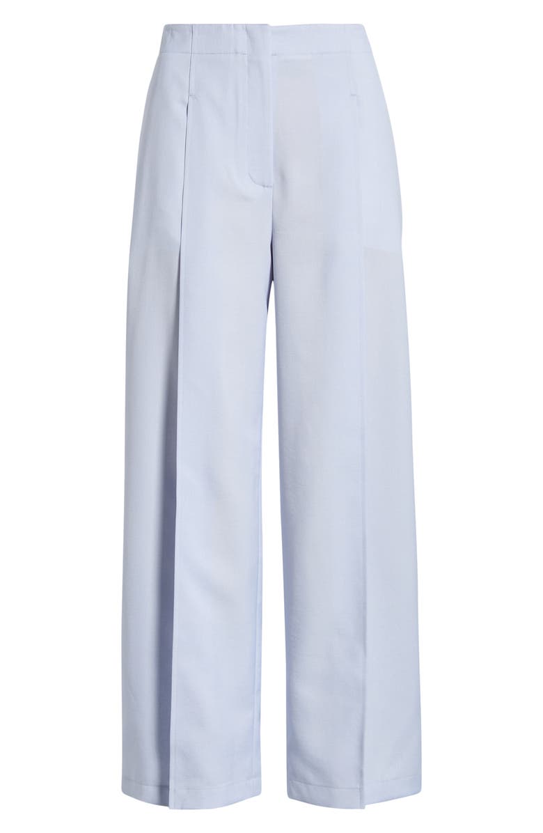 Theory Pleated High Waist Wide Leg Pants, Main, color, Cornflower - G2m