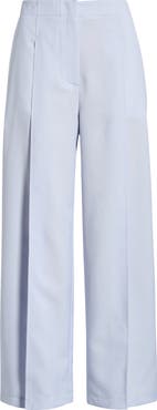 Theory Pleated High Waist Wide Leg Pants