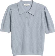 FRAME Honeycomb Polo Sweater