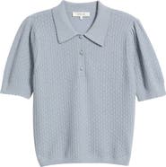 FRAME Honeycomb Polo Sweater