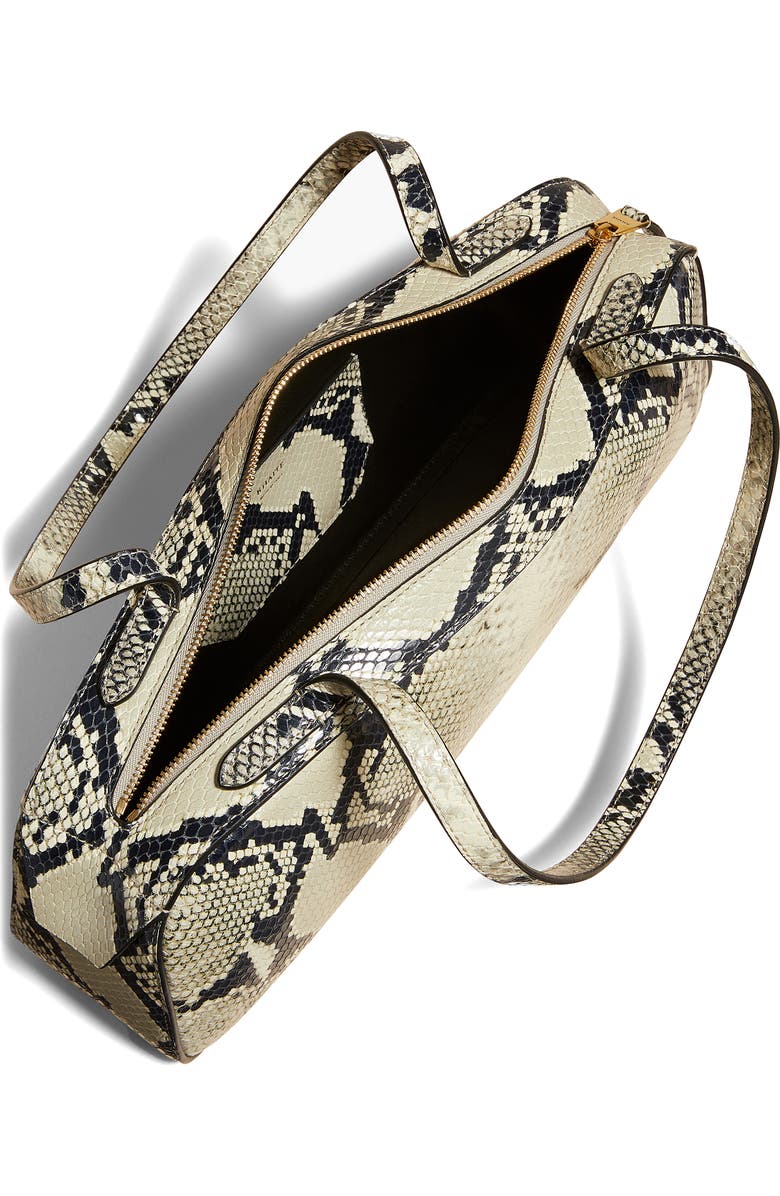 Khaite Simona Snakeskin Print Leather Shoulder Bag, Alternate, color,