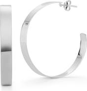 SPHERA MILANO Flat Medium Hoop Earrings