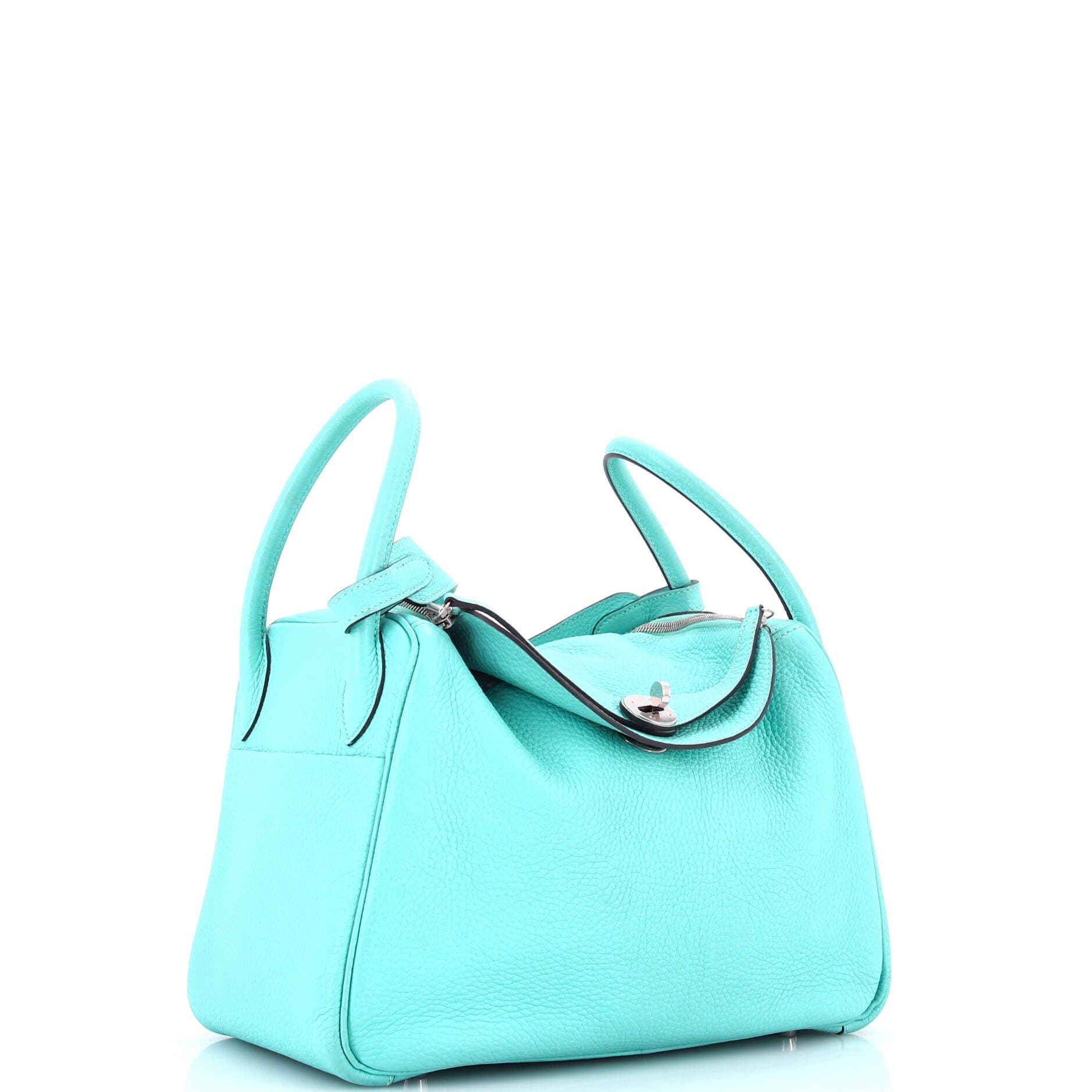 Pre-Owned Hermes Lindy Bag Clemence 30, Alternate, color, Bleu Atoll