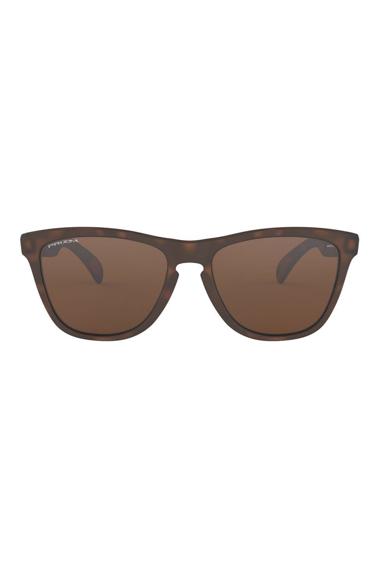 55mm Polarized Rectangular Sunglasses, Main, color, BROWN TORTOISE/ BROWN