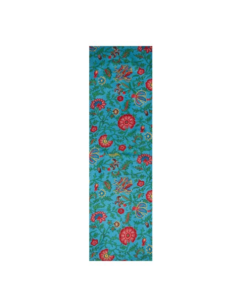 Runner Dragon Flower Turquoise