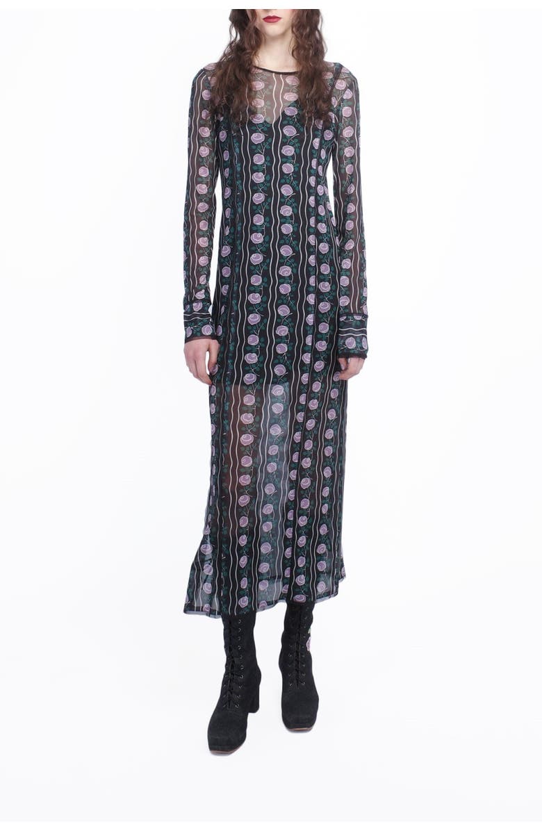 Anna Sui Rosetti Mesh Maxi Dress, Main, color,