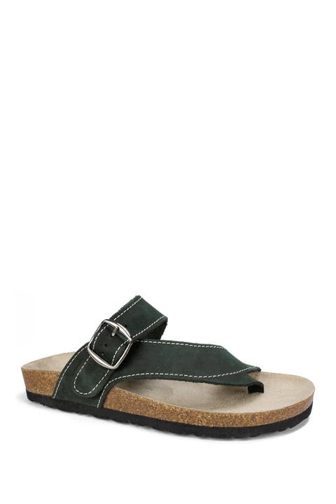 Carly Leather Footbed Sandal