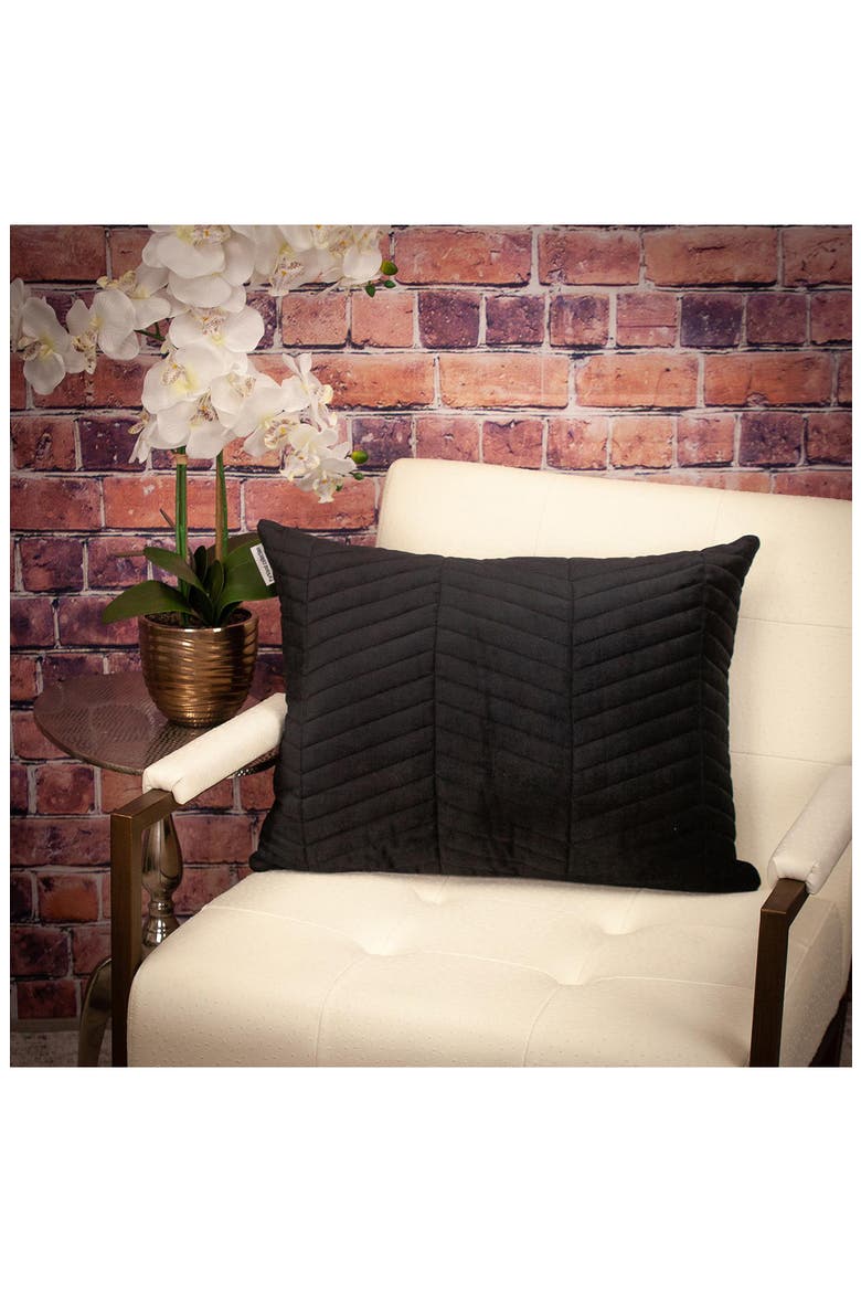 Somin Throw Pillow, Alternate, color, BLACK