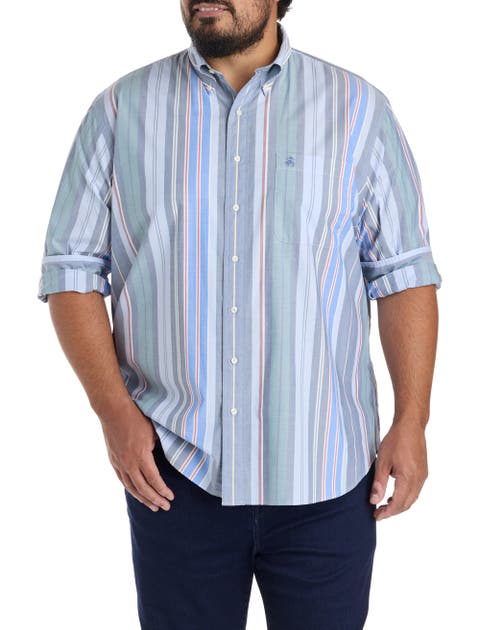 Big & Tall Multi-striped Friday Sport Shirt