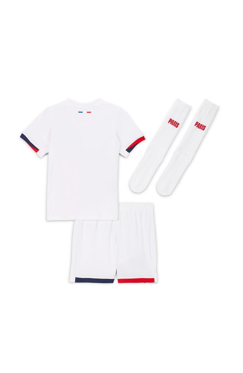 Nike Preschool Nike Paris Saint-Germain 2024/25 Away Little Kids Kit Set, Alternate, color, White