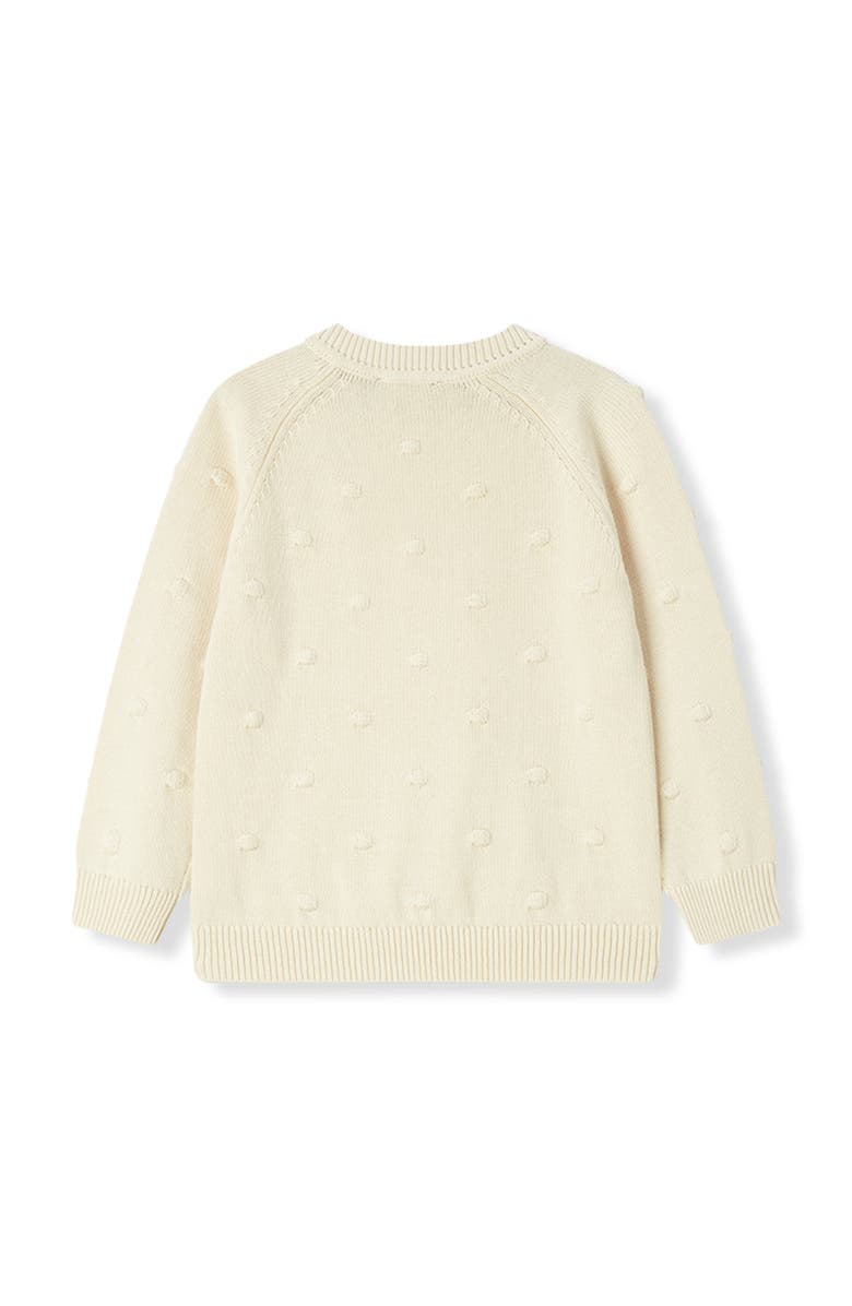 Milkbarn Knit Popcorn Sweater, Alternate, color, Snow