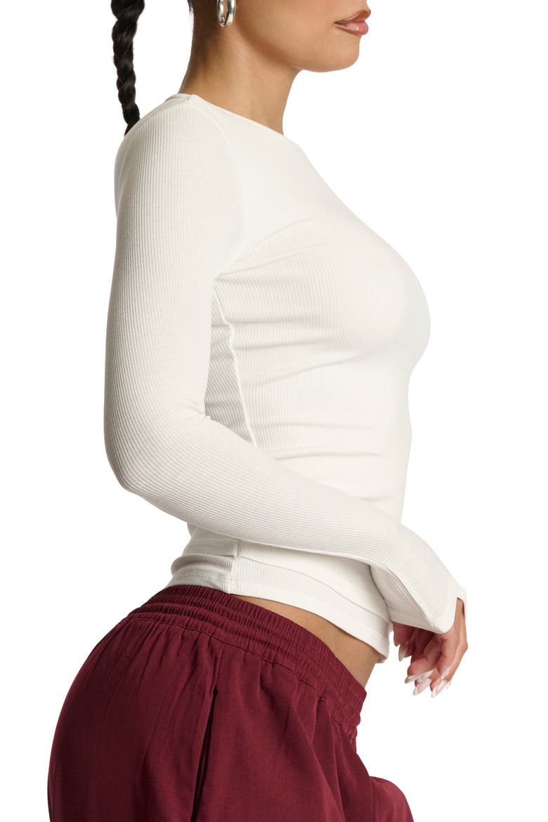 Micro Rib Top, Alternate, color, WHITE