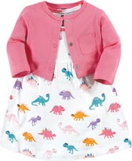 Hudson Baby Cotton Dress and Cardigan Set