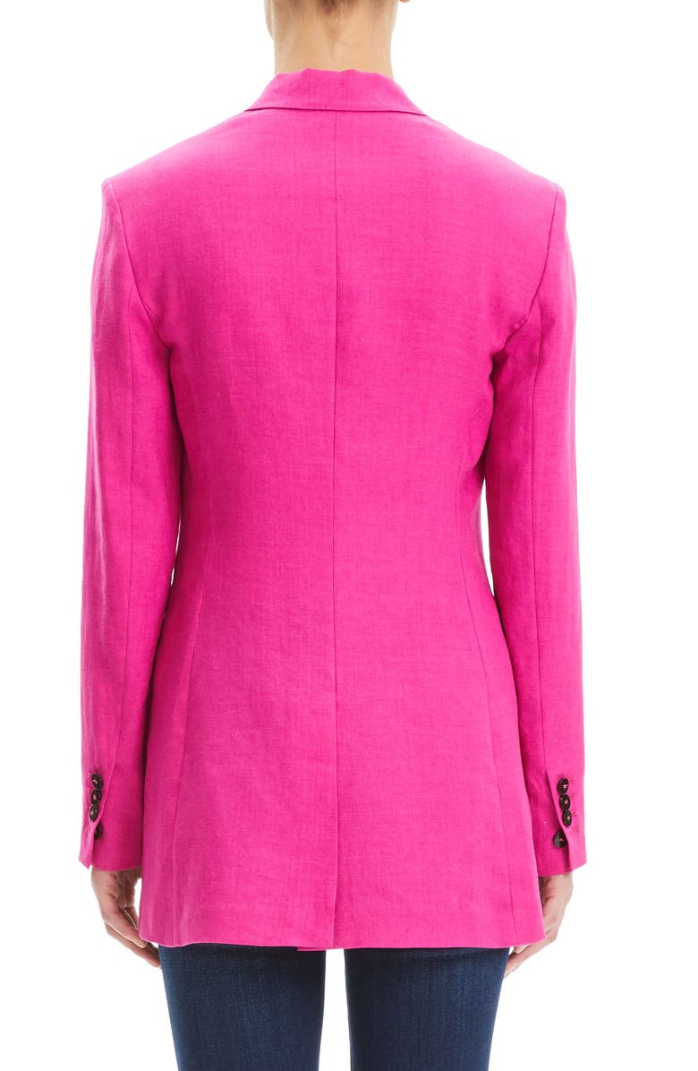 Theory Double Breasted Linen Blazer, Alternate, color, 