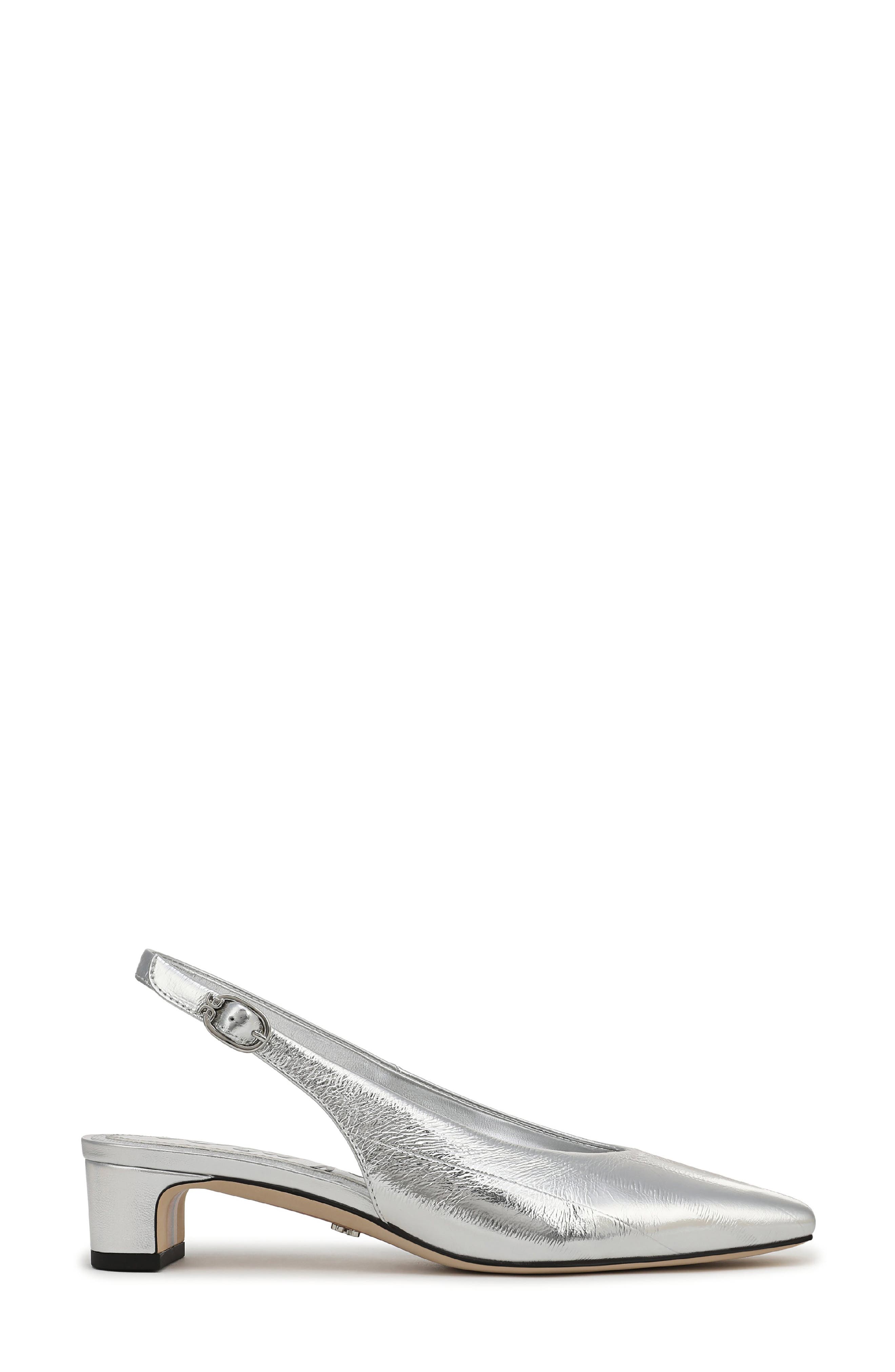 Sam Edelman Ronnie Slingback Pump, Alternate, color, Silver