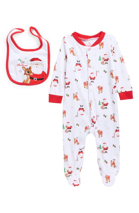 My First Christmas Bib & Footie Set (Baby)
