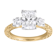 LuvMyJewelry Marilyn 14K Gold 2.65 Ct Radiant Lab Grown Diamond Engagement Ring