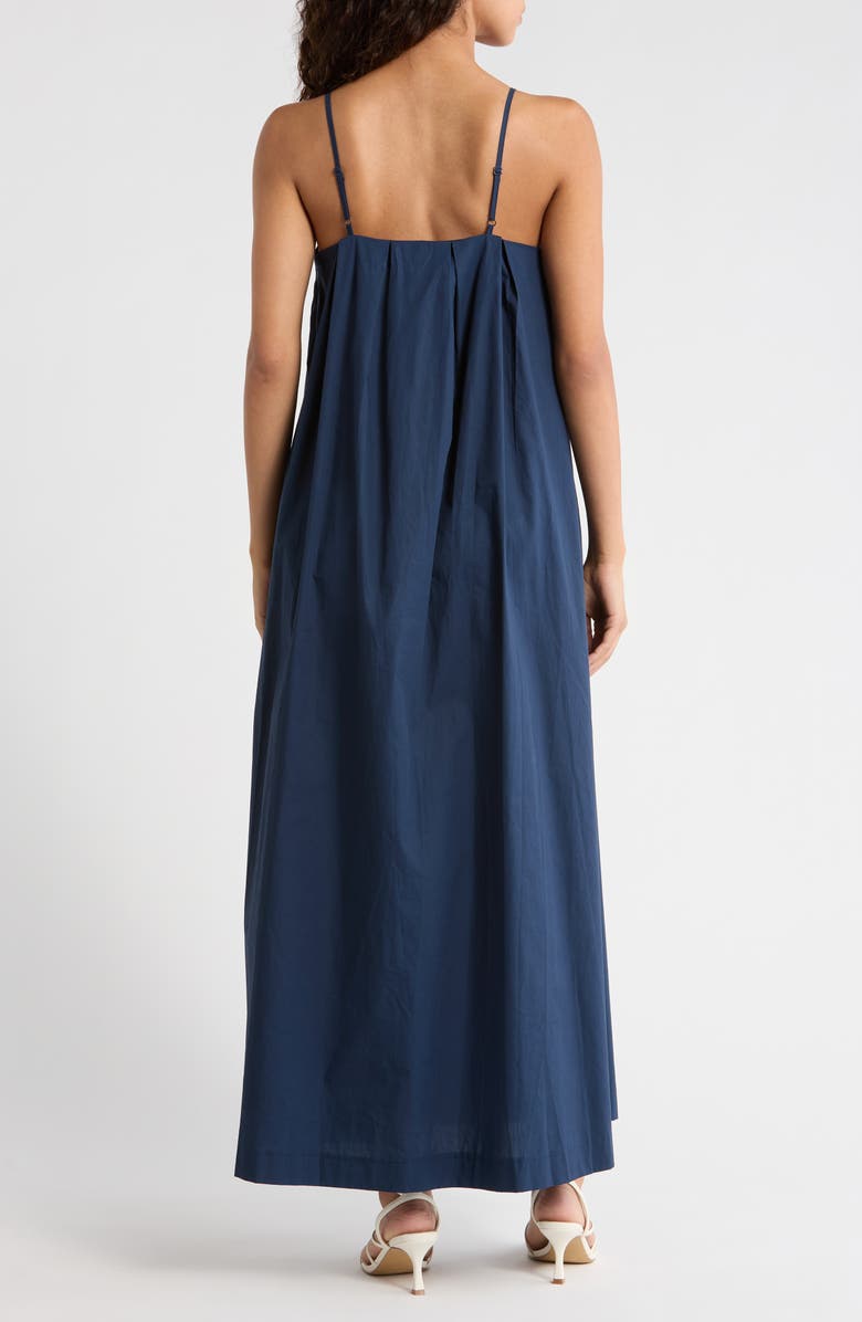 SUGARLIPS Melly Pleated Bow Maxi Dress, Alternate, color, Navy