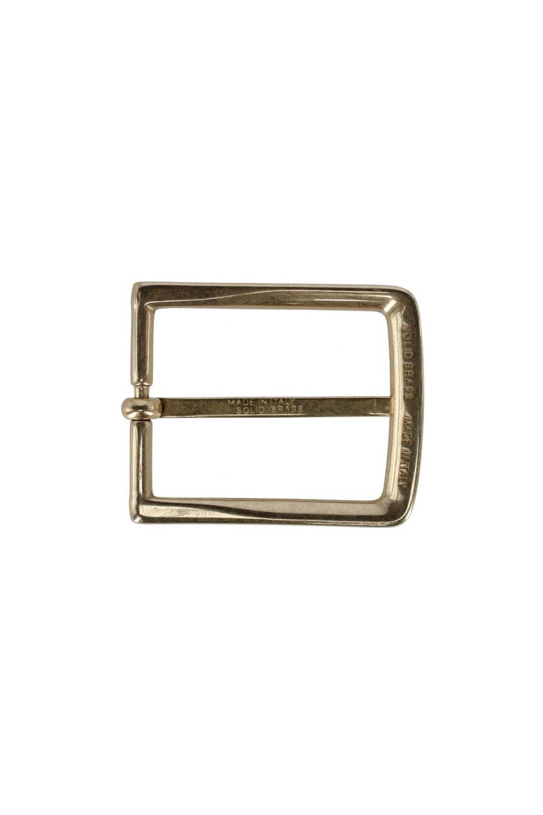 35mm Italian Solid Brass Simple and Classic Harness Belt Buckle, Alternate, color, Polished Brass
