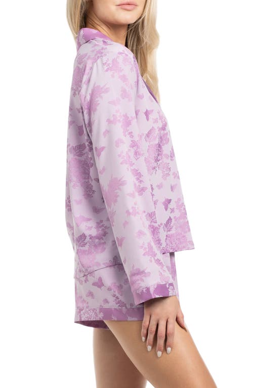 In Bloom By Jonquil Ellise Butterfly Jacquard Short Pajamas In Purple