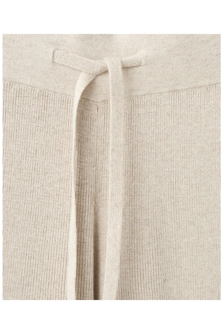 Pull-On Straight Leg Cotton Blend Knit Pants, Alternate, color, BEIGE