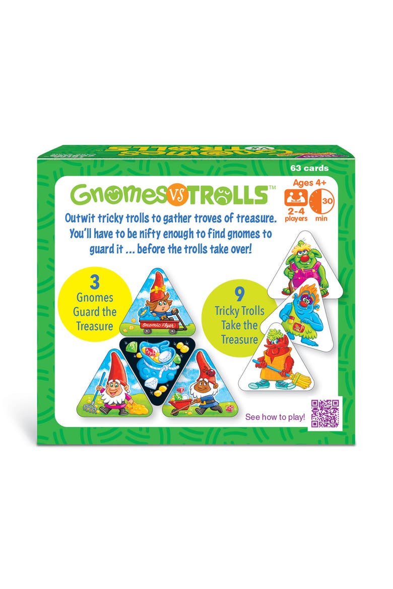 GNOMES vs TROLLS Three Corner Card Game, Alternate, color, Multicolored