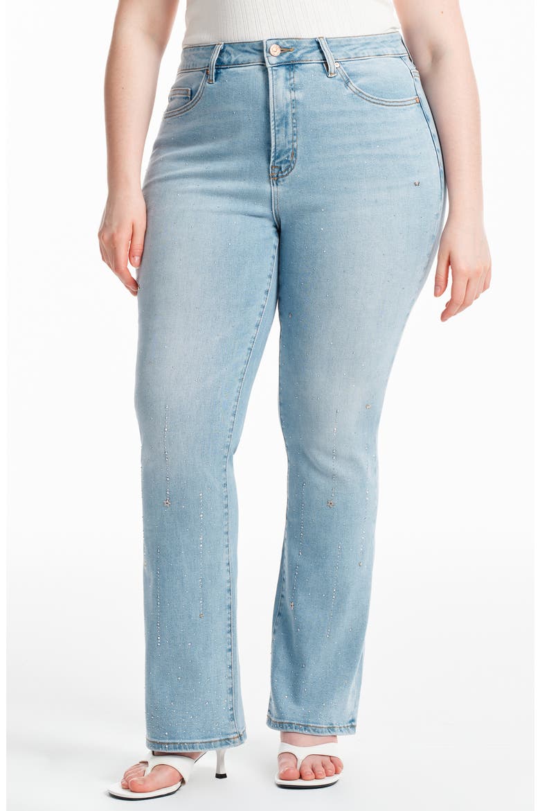 High Waist Bootcut Jeans, Main, color, LIGHT BLUE