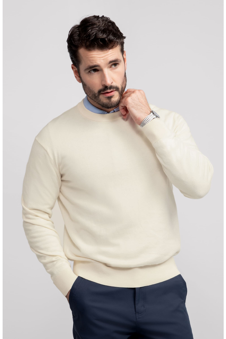 Anytime Crewneck Sweater, Main, color, Cream