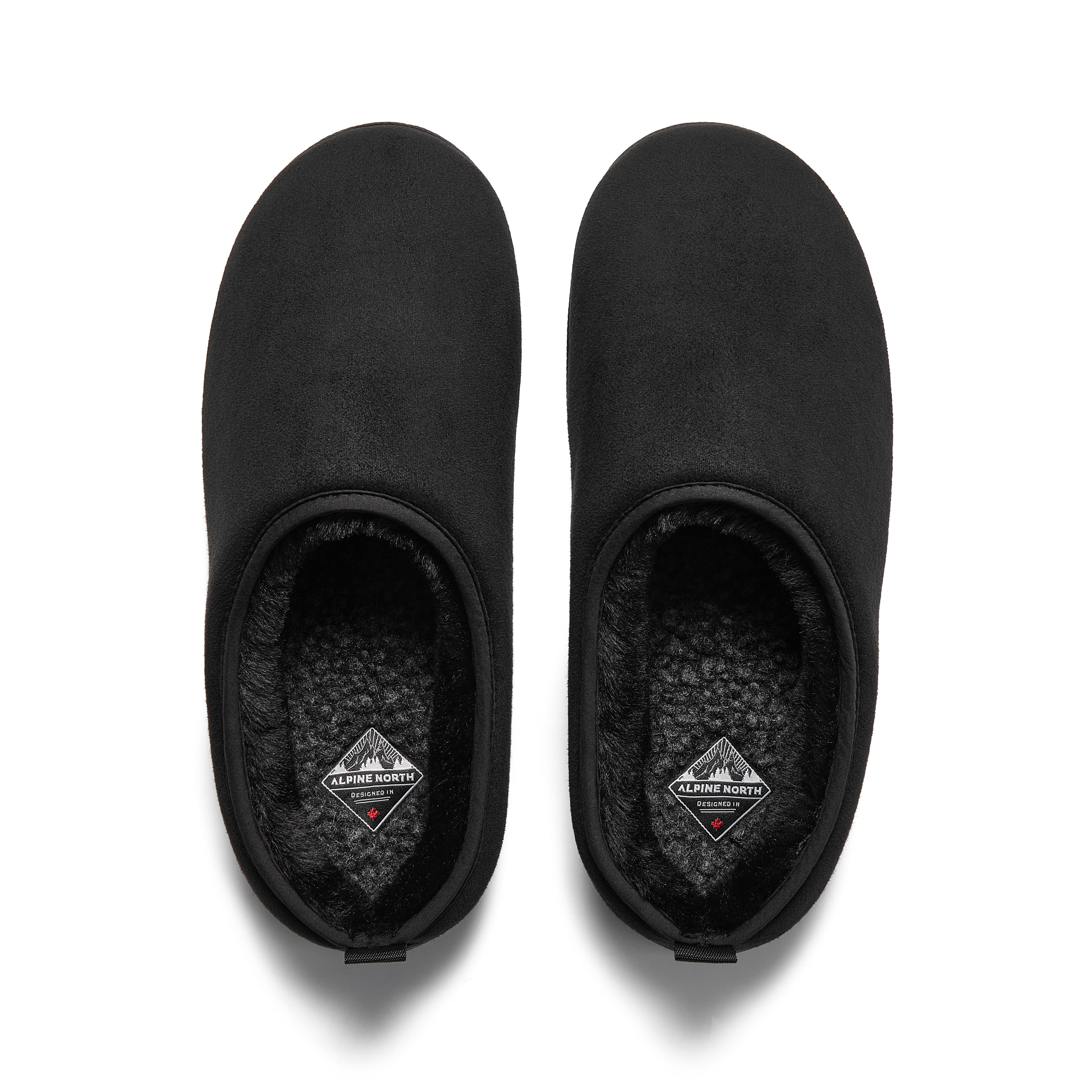 Canmore - Insulated Faux Suede Slippers, Alternate, color, BLACK
