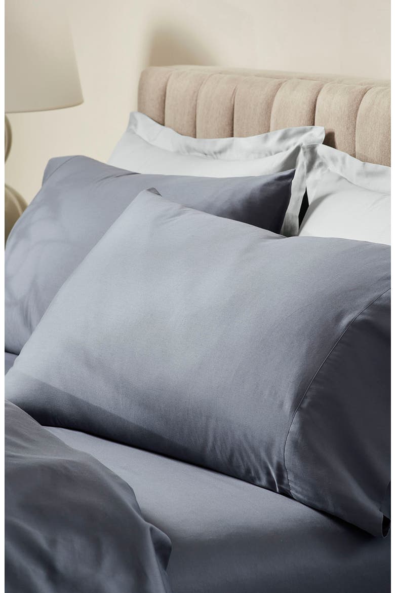 Set of 2 Percale Hemmed Pillowcases, Alternate, color, MINERAL
