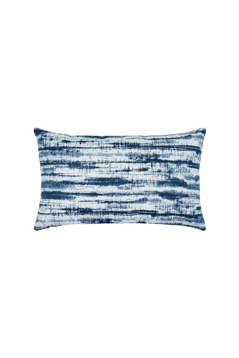 Linear Indigo Indoor & Outdoor Woven Accent Lumbar Pillow, Main, color, Indigo