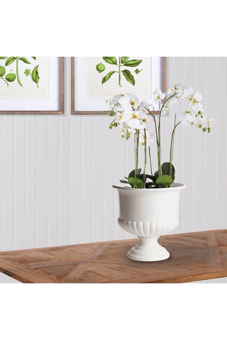 Mirabelle Decorative Pedestal Bowl, Alternate, color, White