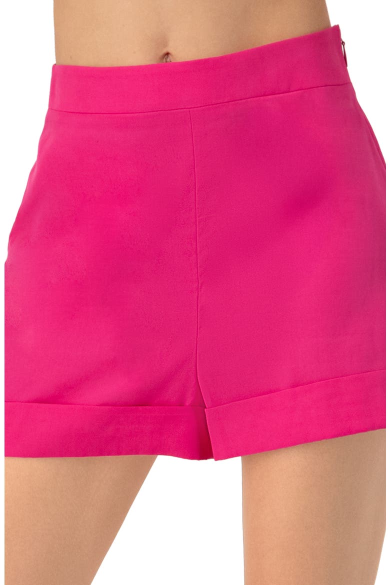 Tailored Shorts With Wide Hem, Alternate, color, Fuchsia