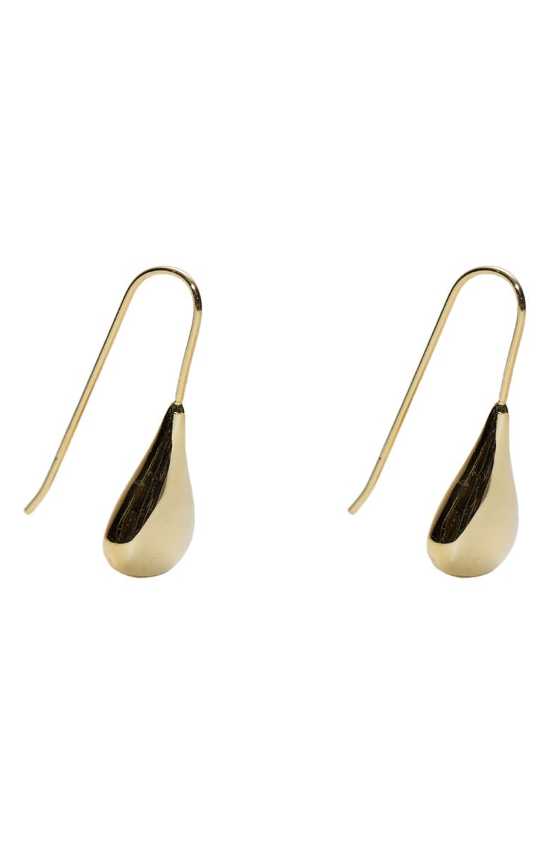 Argento Vivo Sterling Silver Sailaway Teardrop Drop Earrings, Main, color, Gold