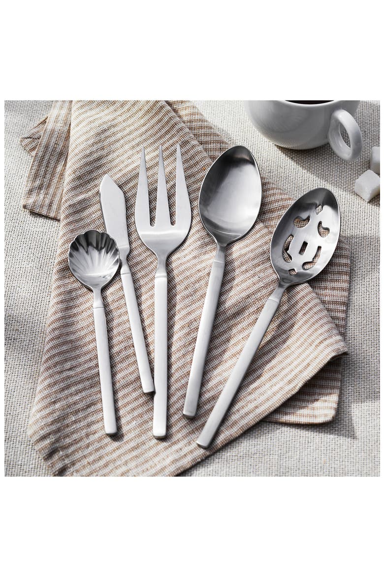 Opus Satin Finish 45-Piece Flatware Set, Alternate, color, STAINLESS STEEL