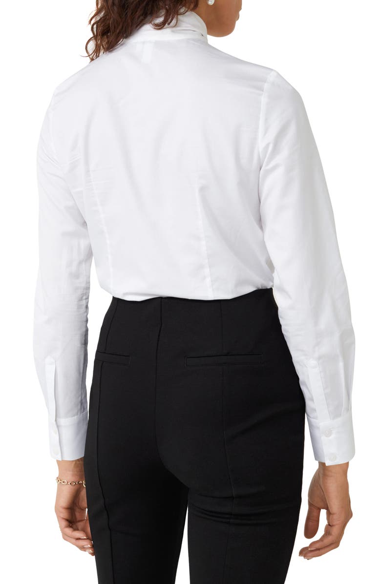 & Other Stories Bow Front Cotton Blouse, Alternate, color, 