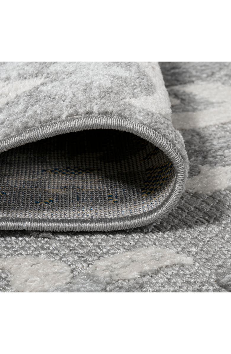 JONATHAN Y Lucena Modern Medallion High-Low Indoor/Outdoor Area Rug, Alternate, color, Light Gray/Ivory