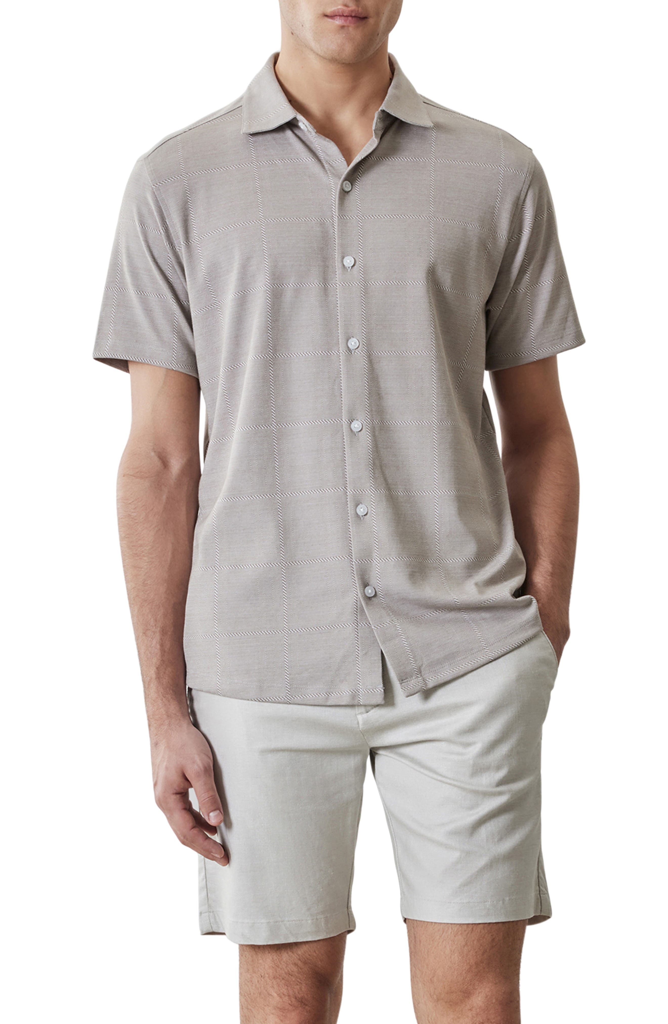 Sterling Short Sleeve Knit Button-Up Shirt - image 3