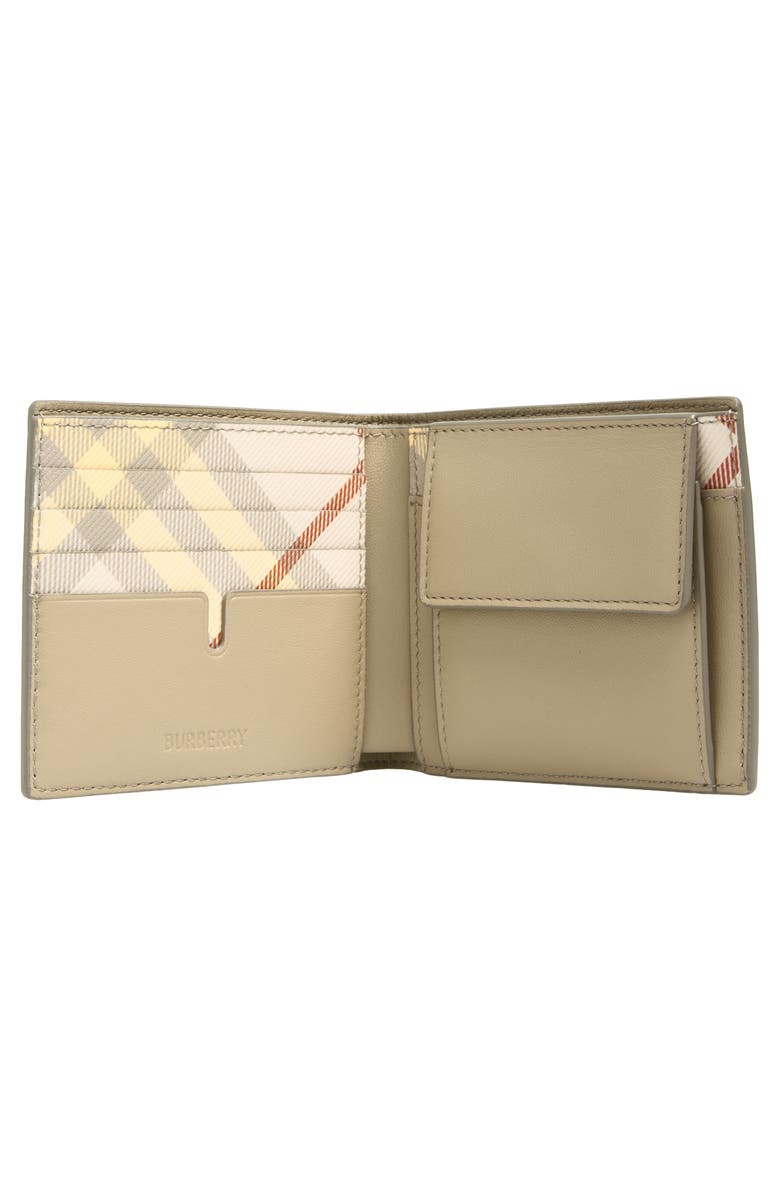 Burberry Leather Bifold Wallet, Alternate, color, Mushroom/ Pebblebeige