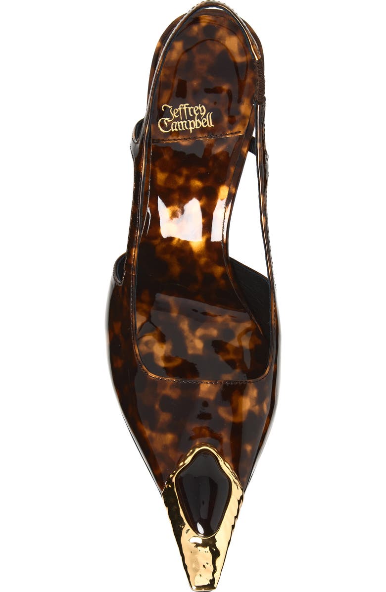 Jeffrey Campbell Sorcerer Pointed Toe Slingback Pump, Alternate, color, Tortoise Combo
