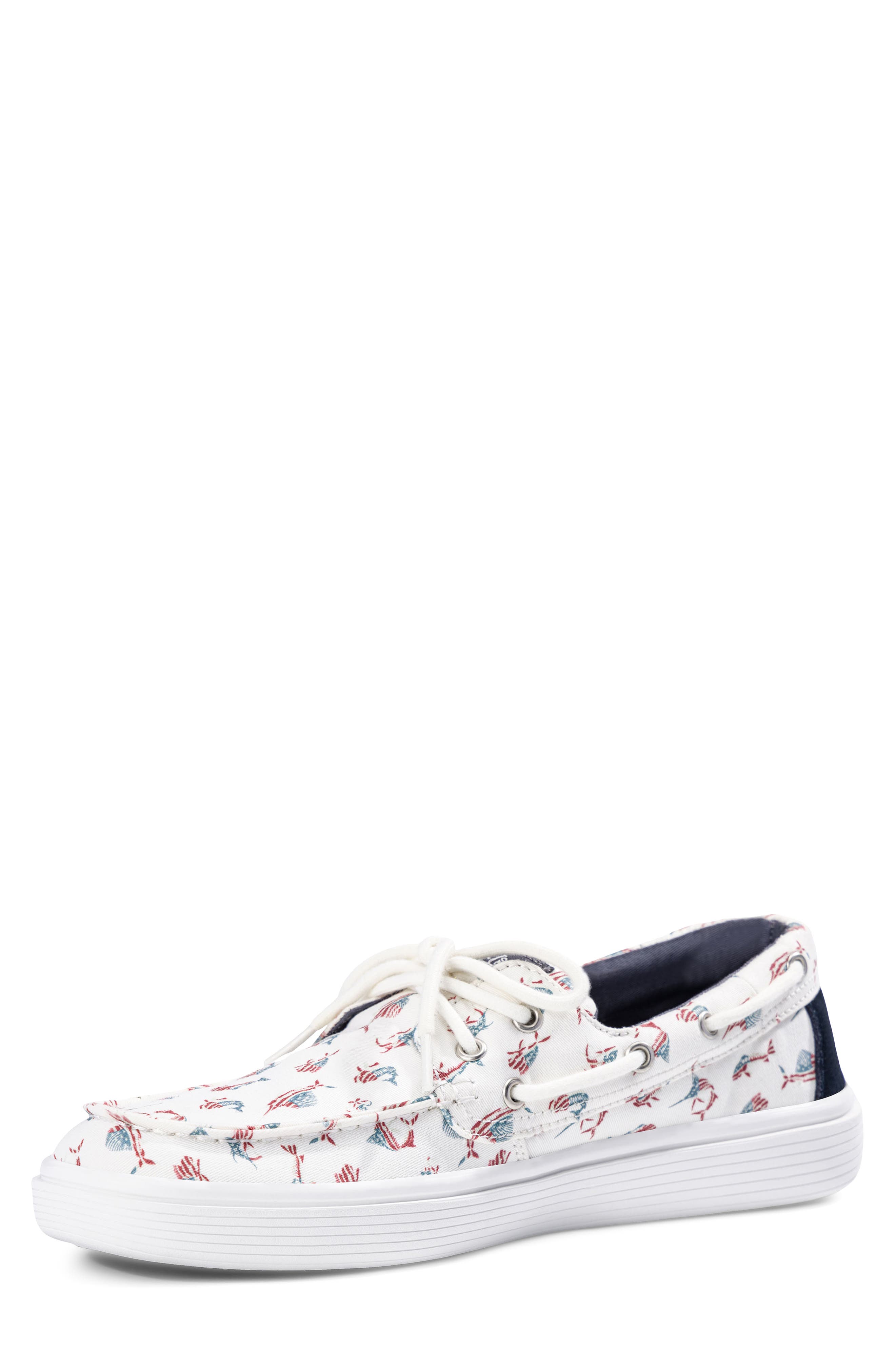 The Harbor Americana Boat Shoe, Alternate, color, WHITE
