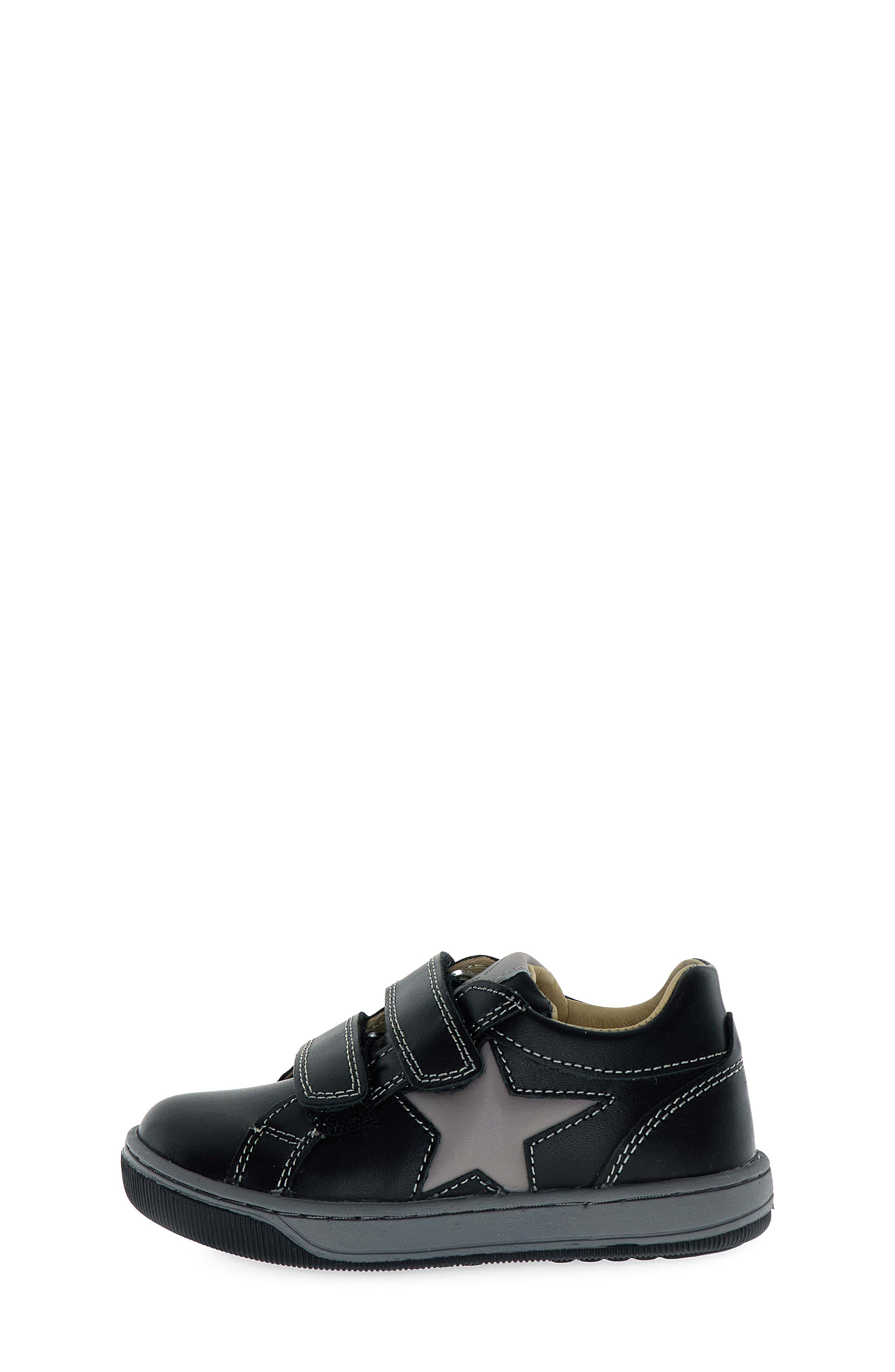 Kids' Minds Leather Sneaker, Alternate, color, BLACK