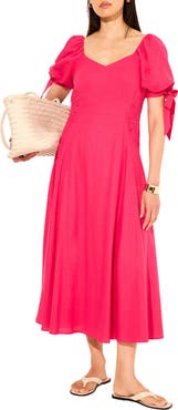 MINT VELVET Linen Blend Tie Detail Maxi Dress