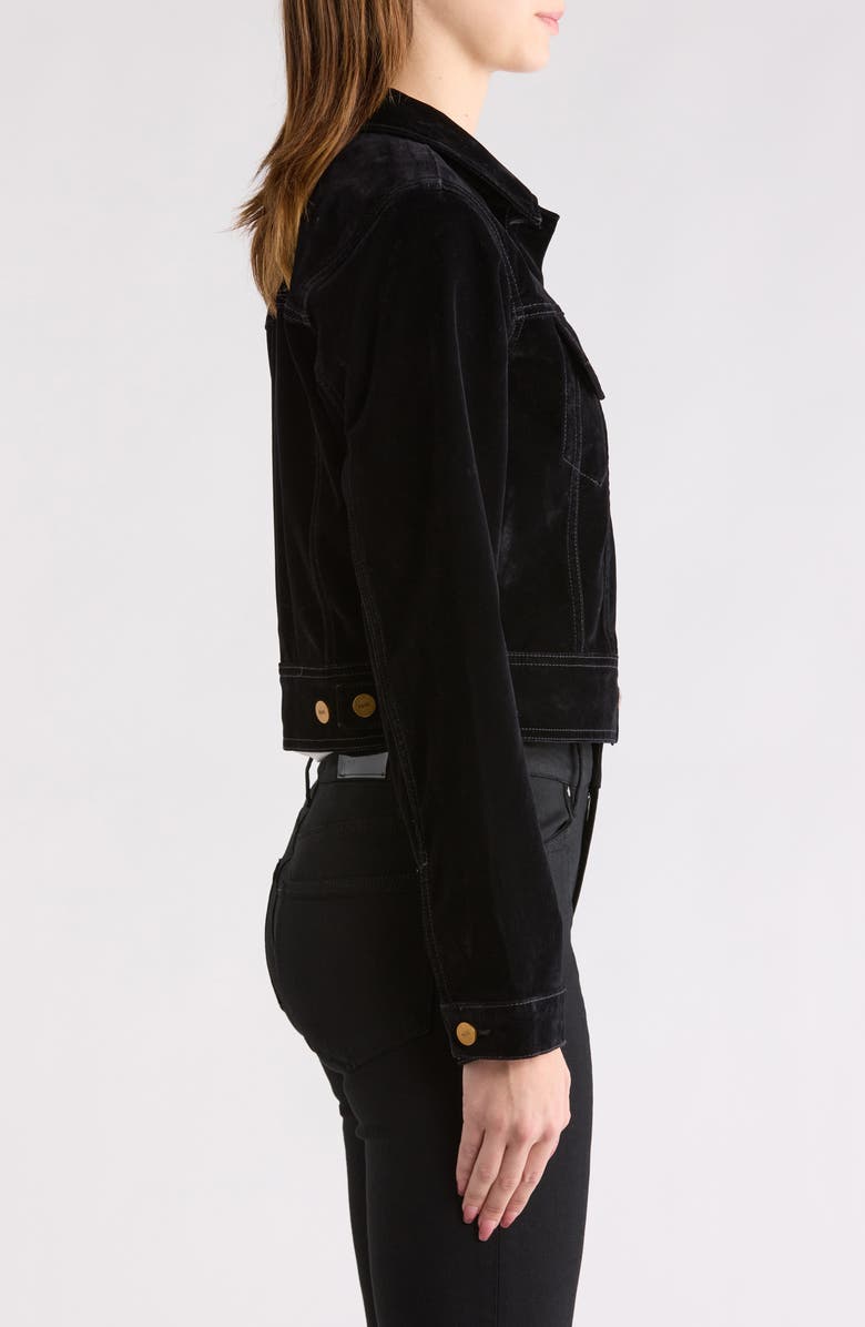 PAIGE Chantal Crop Jacket, Alternate, color, Onyx Rich Velvet