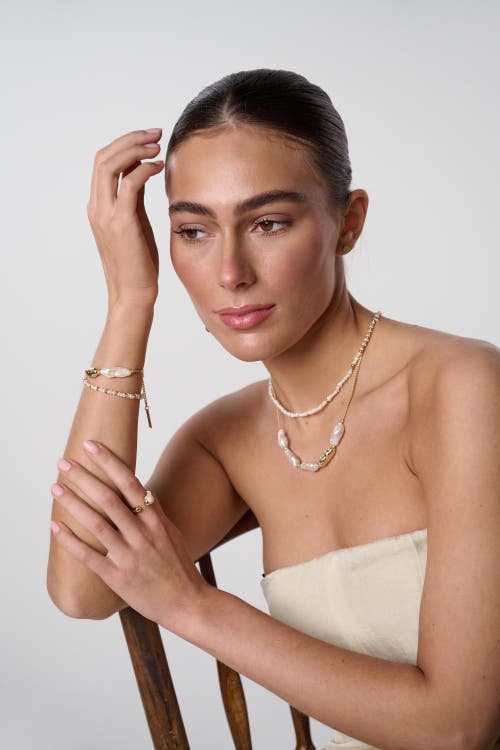 Tutti & Co Lustre Necklace In Gold