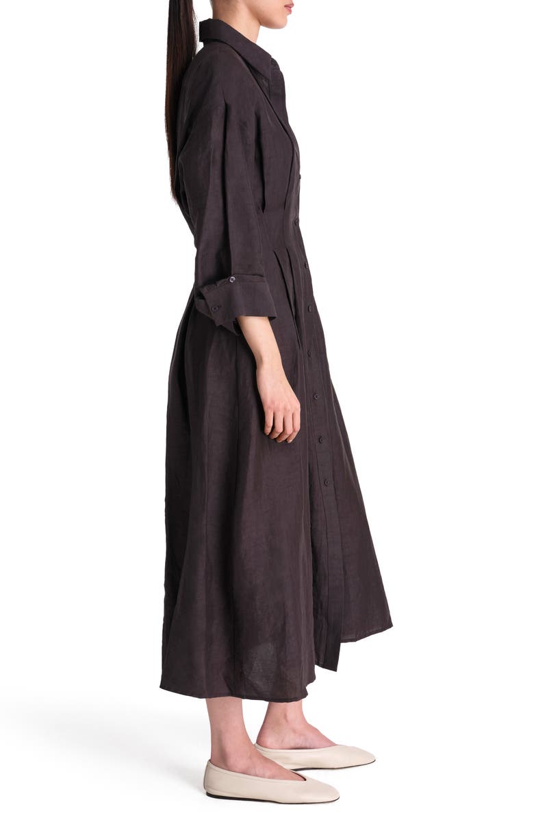 TWP Pleated Maxi Shirtdress, Alternate, color,