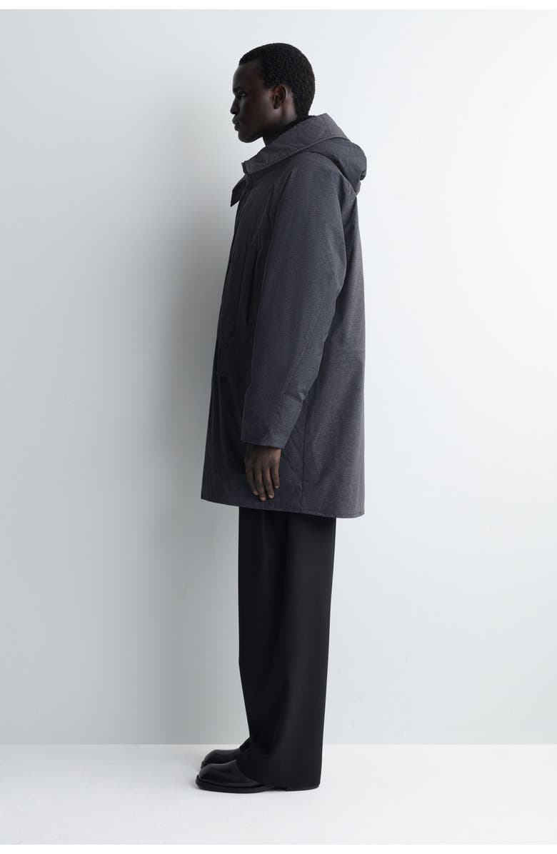 COS Technical Hooded Down Parka, Alternate, color, Dark Gray
