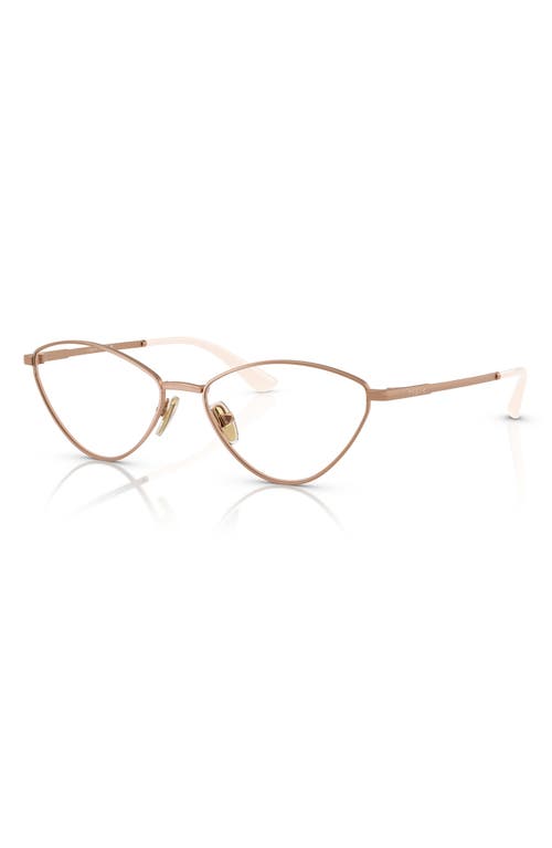 Vogue 55mm Irregular Optical Glasses In Rose Gold